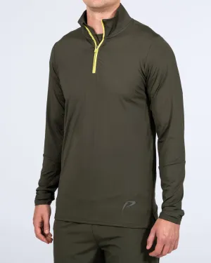 Parell Evolve Tall Quarter Zip Training Top (khaki) city casual