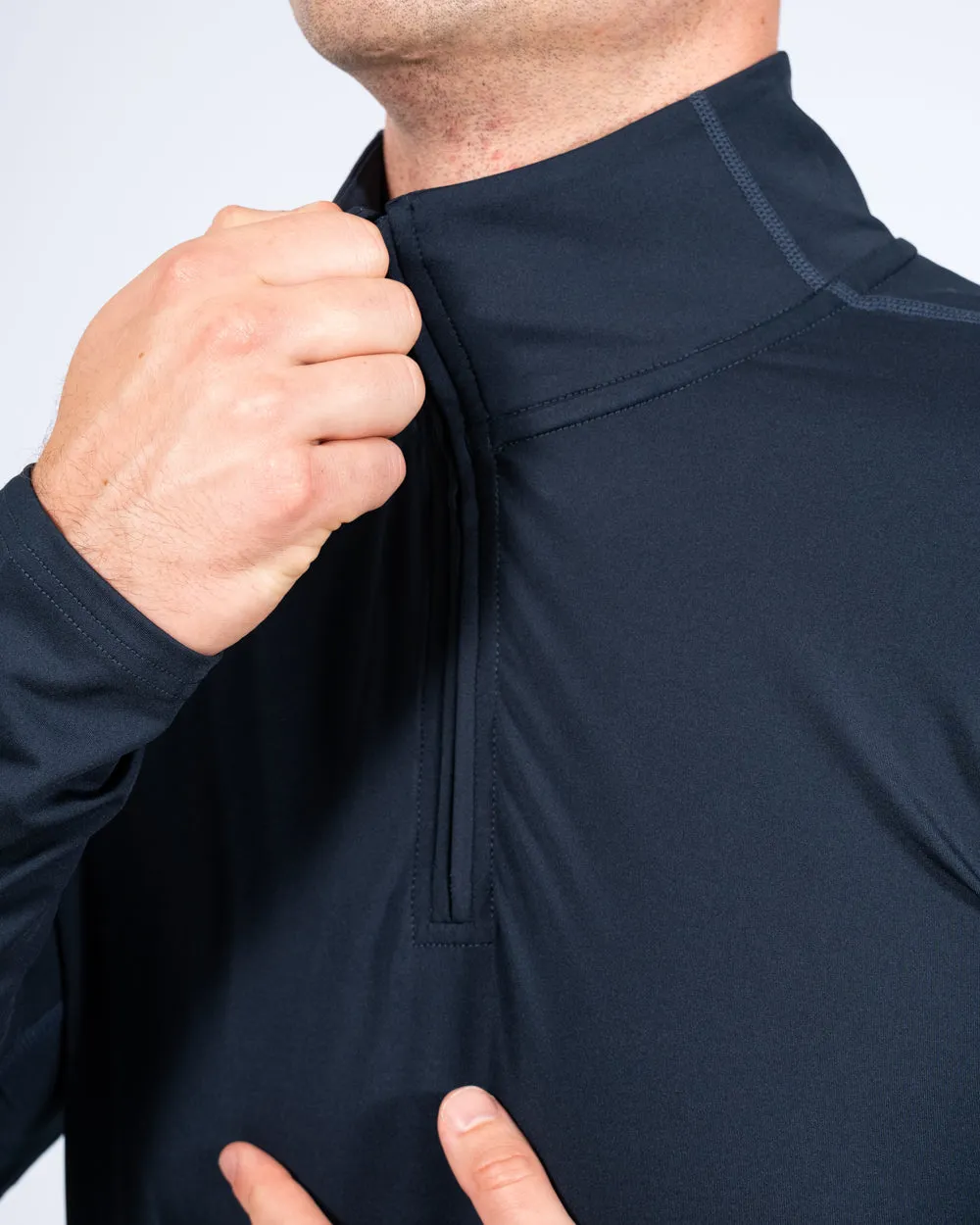 Parell Evolve Tall Quarter Zip Training Top (navy) close fit
