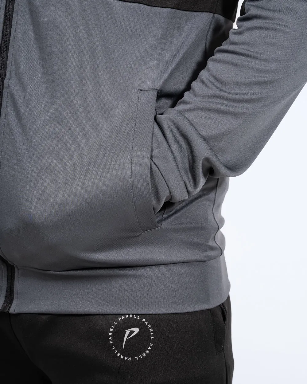 Parell Evolve Tall Zip Up Panel Hoodie (black/grey) cozy core