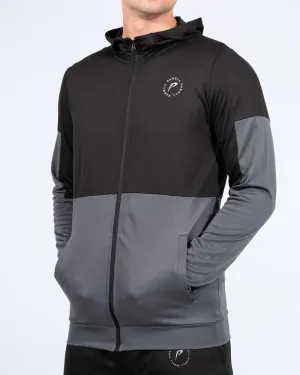 Parell Evolve Tall Zip Up Panel Hoodie (black/grey) night walk
