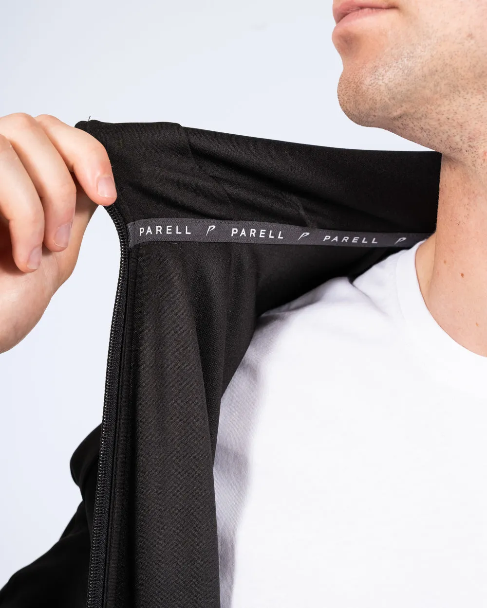 Parell Evolve Tall Zip Up Panel Hoodie (black/grey) chill base