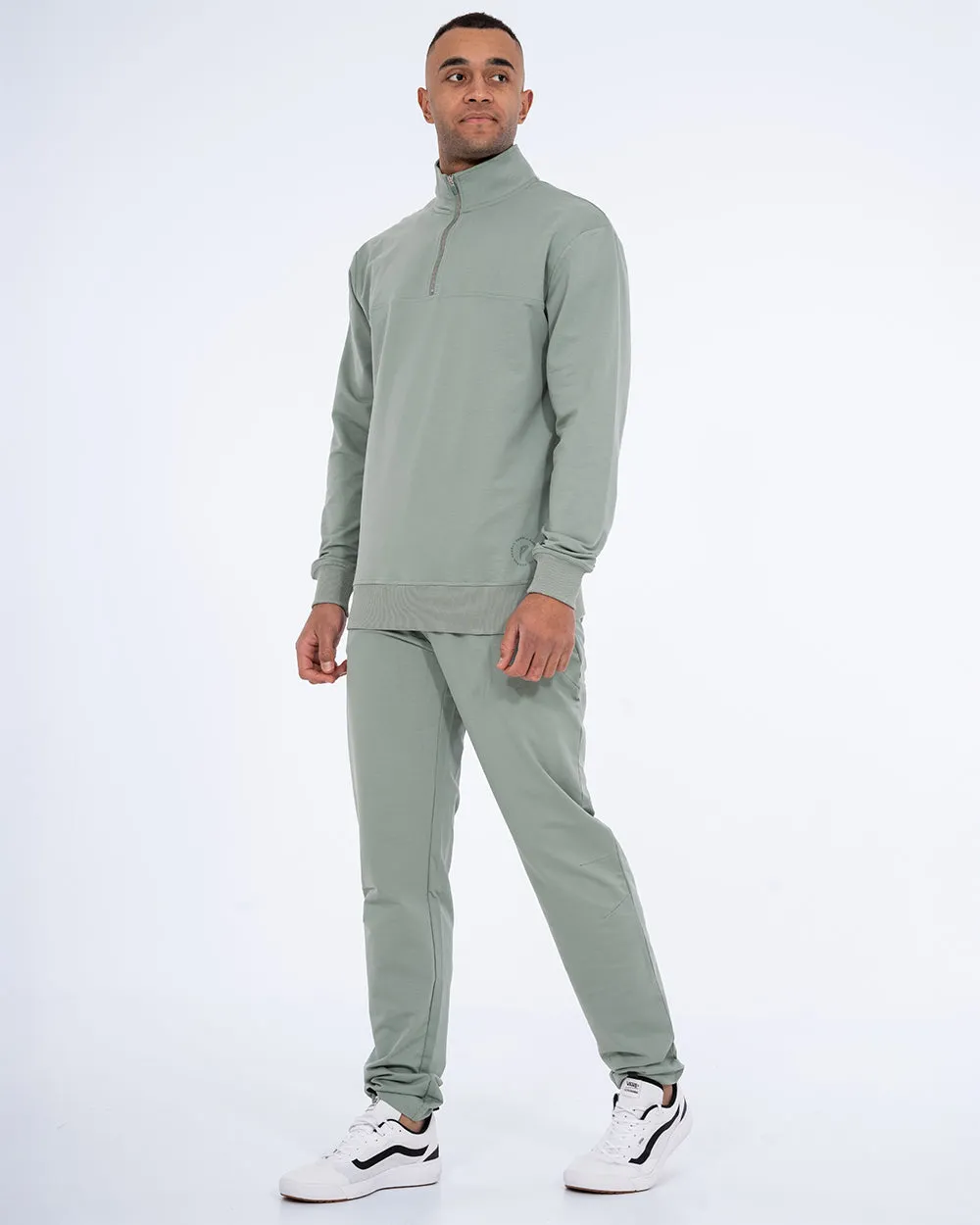 Parell Forge Tall Quarter Zip Training Top (sage) relaxed edge