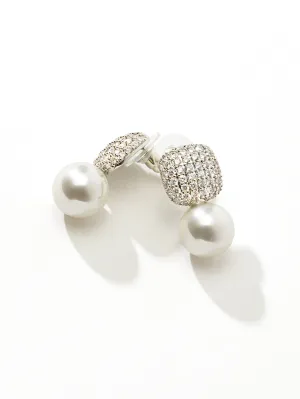 Pave With Pearl Drop Earrings weekend getaway