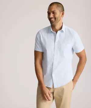 Performance Short-Sleeve Seersucker Shirt Lift Mood