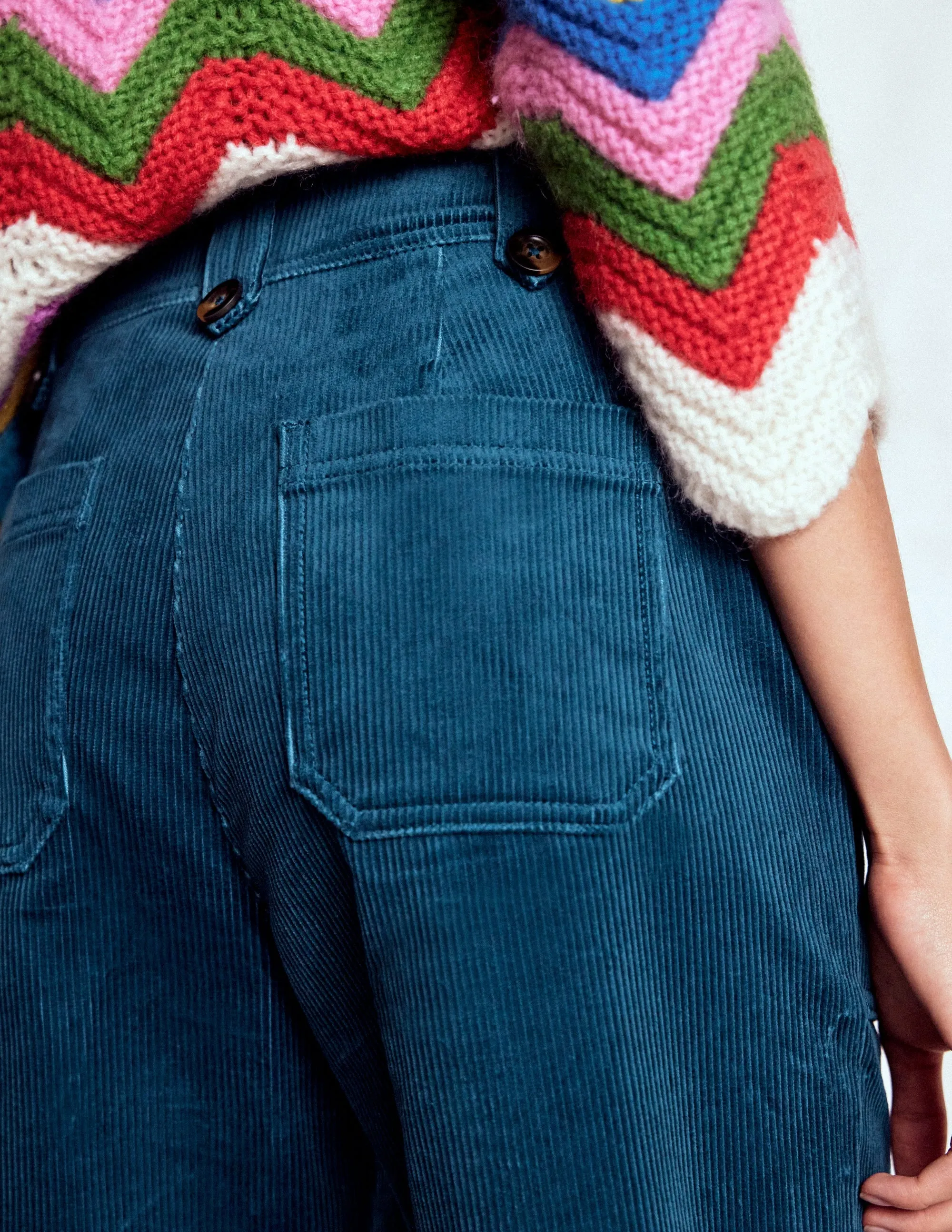 Pimlico Cord Trousers-Indigo Blue quick change