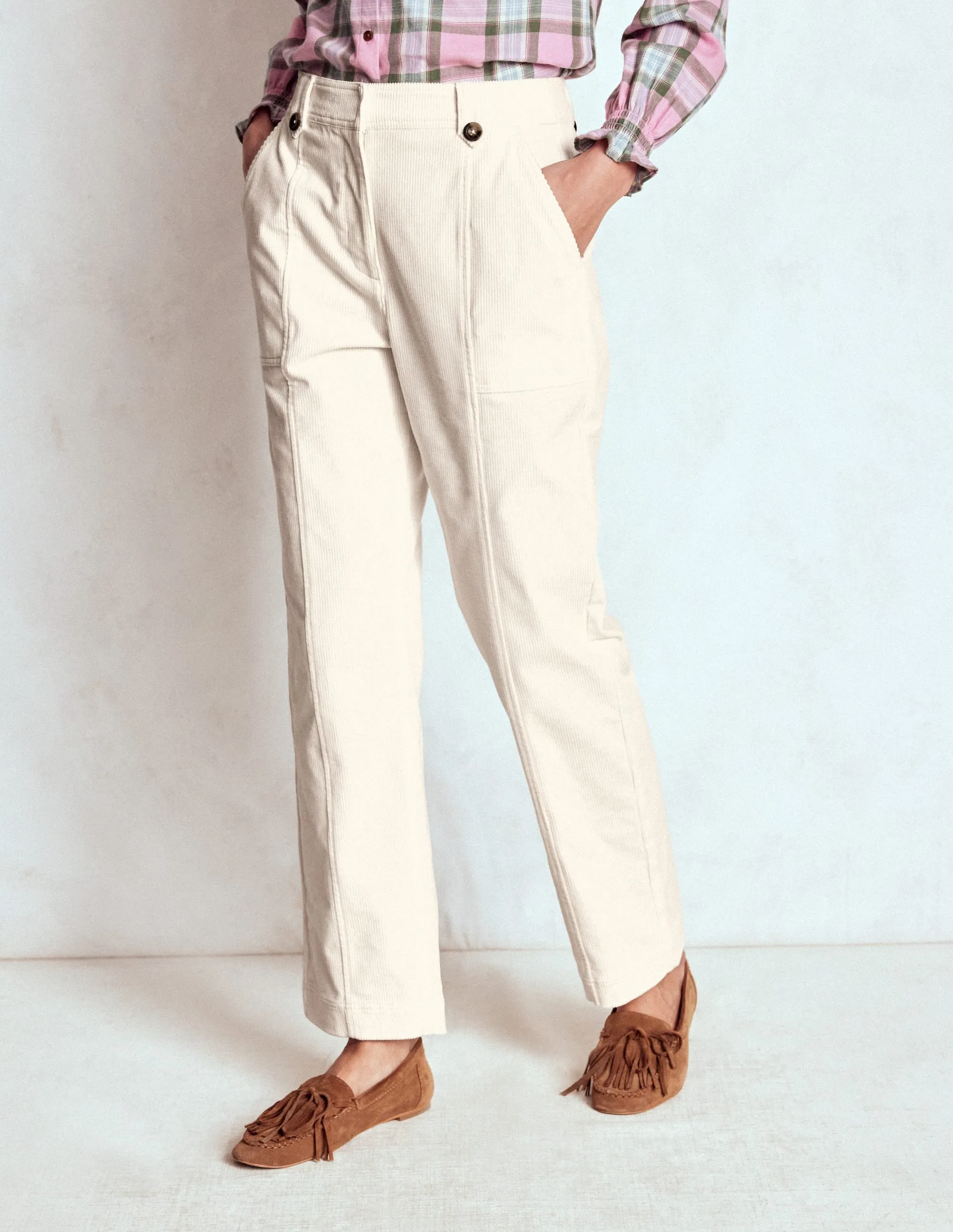 Pimlico Cord Trousers-Ivory summer comfort