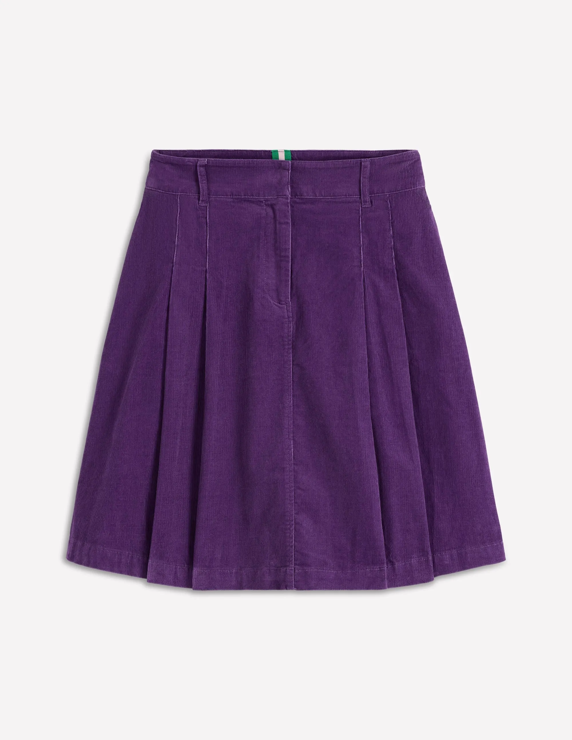 Pleated Cord Skirt-Mystical Purple charm boost