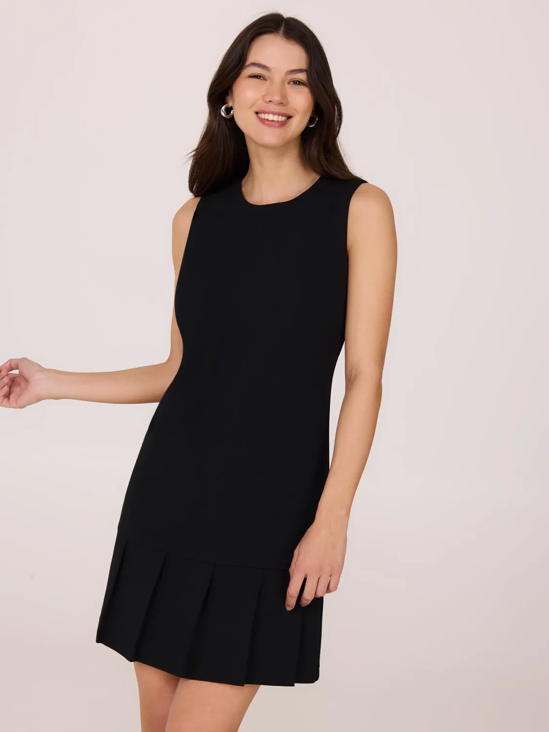 Pleated Hem Mini Dress distinctive look