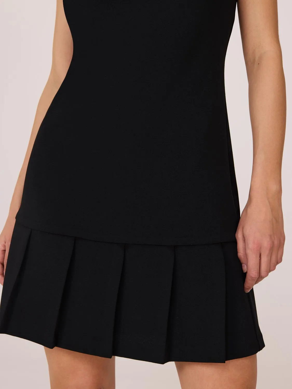 Pleated Hem Mini Dress business party