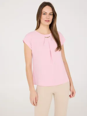 Pleated Top With Bar Detail Chill Days