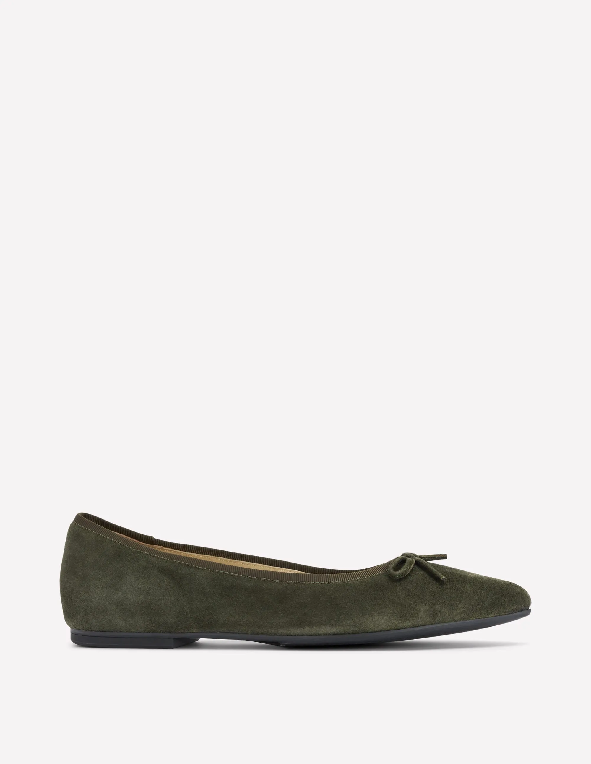 Point Ballet Flat-Dark Moss soft wrap