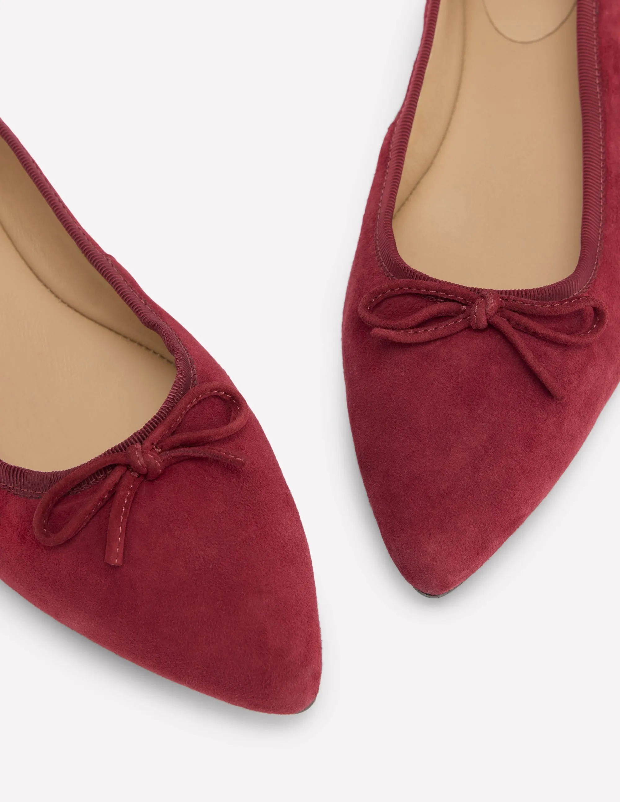 Point Ballet Flat-Oxblood minimalist look