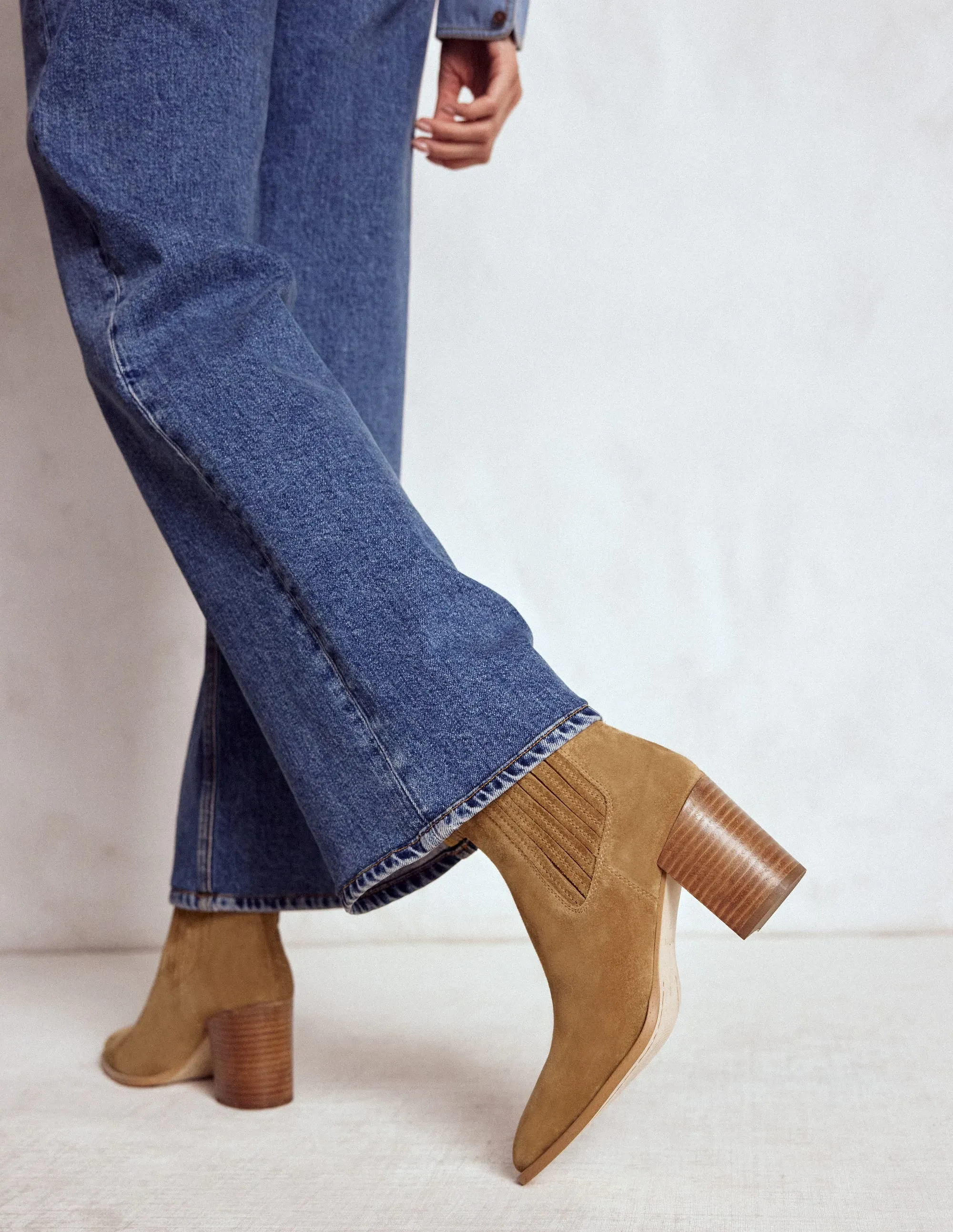 Point Casual Ankle Boots-Caramel classic vintage