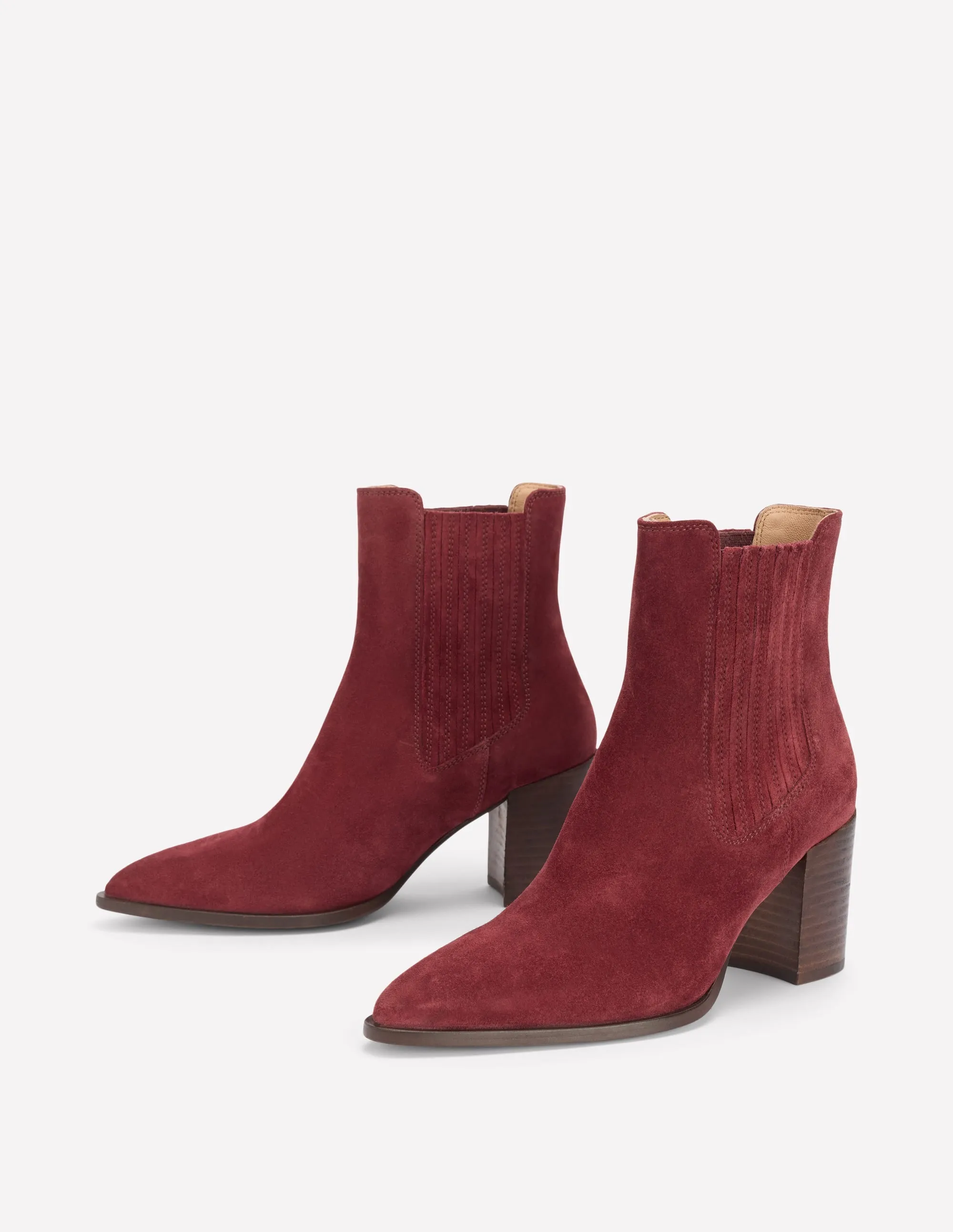 Point Casual Ankle Boots-Oxblood breathable quick dry