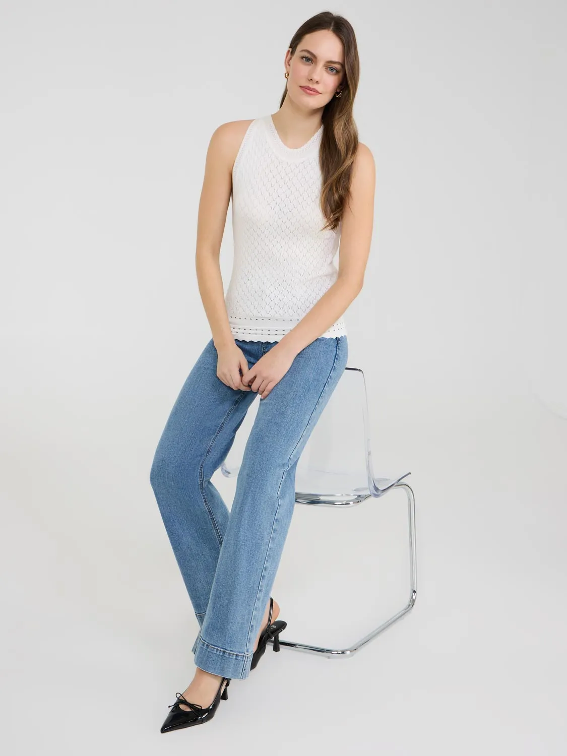 Pointelle Knit Tank Top lifestyle core
