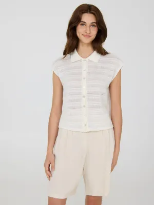 Pointelle Sleeveless Blouse relaxed core