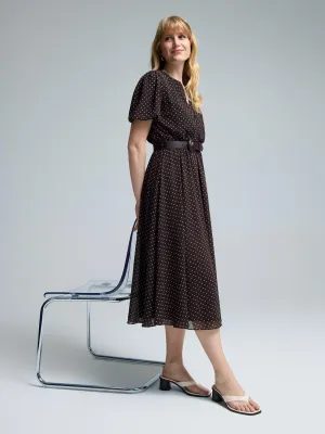 Polka Dot Midi Dress sweet charm