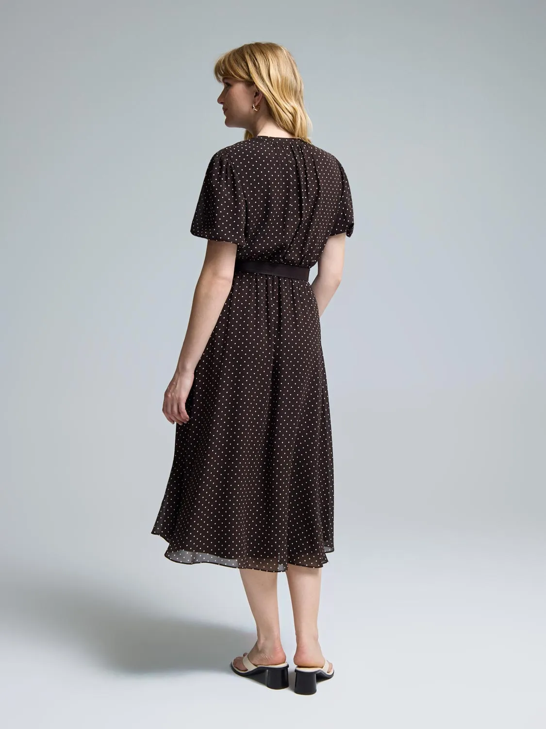 Polka Dot Midi Dress vintage charm