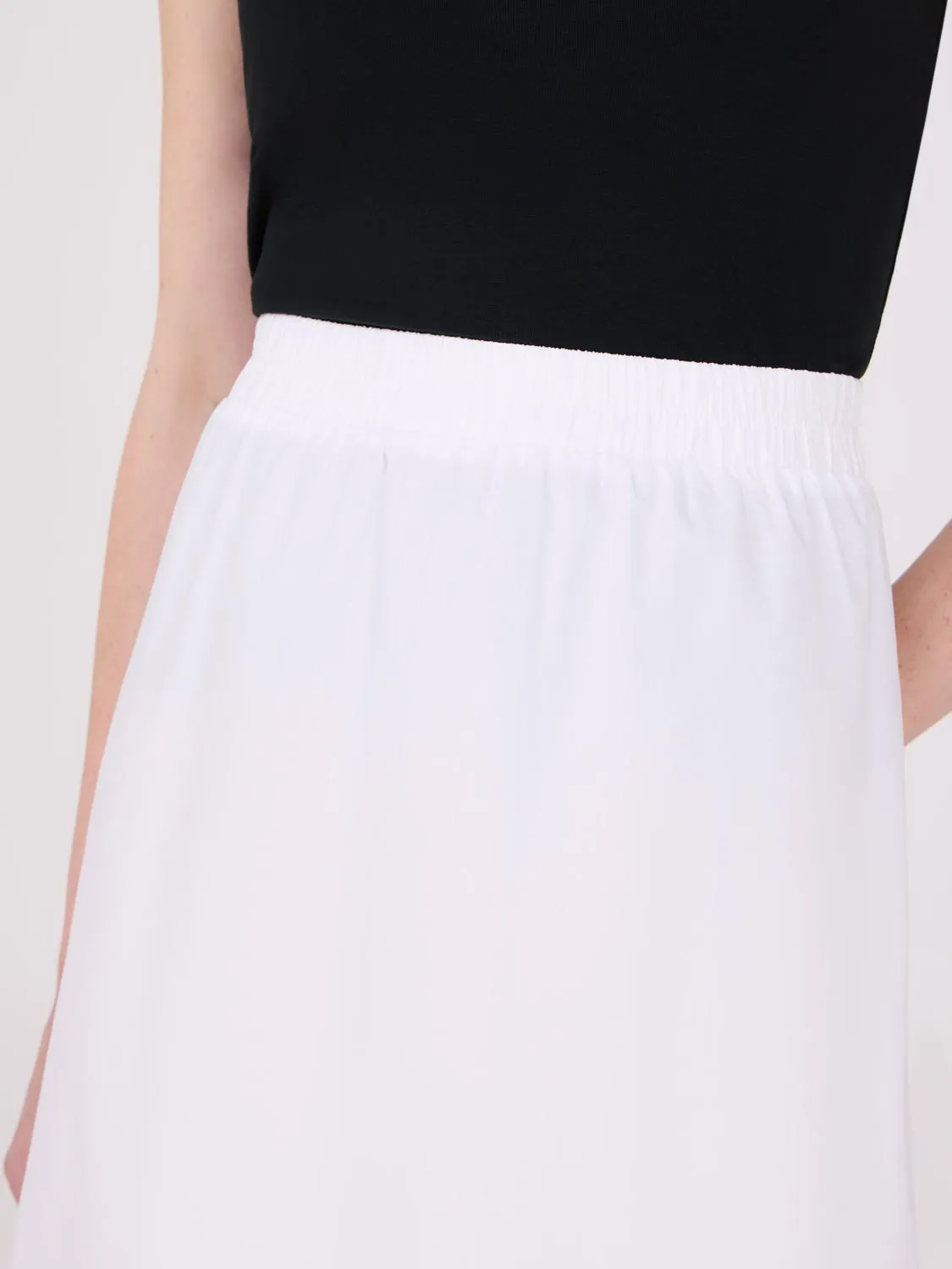 Poplin Skirt With Crochet Hem party ready