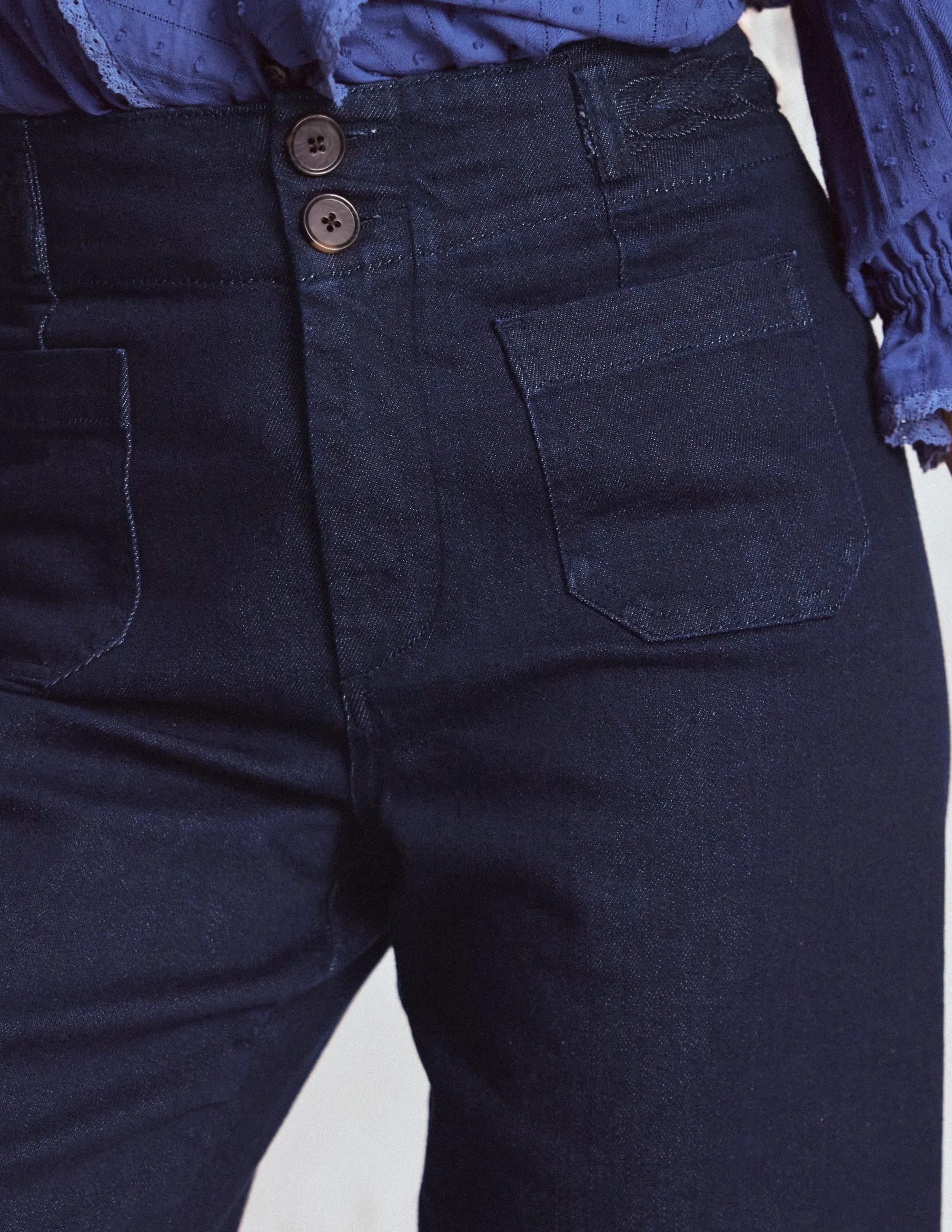 Primrose Patch Pocket Jeans-Indigo Braid sport trend