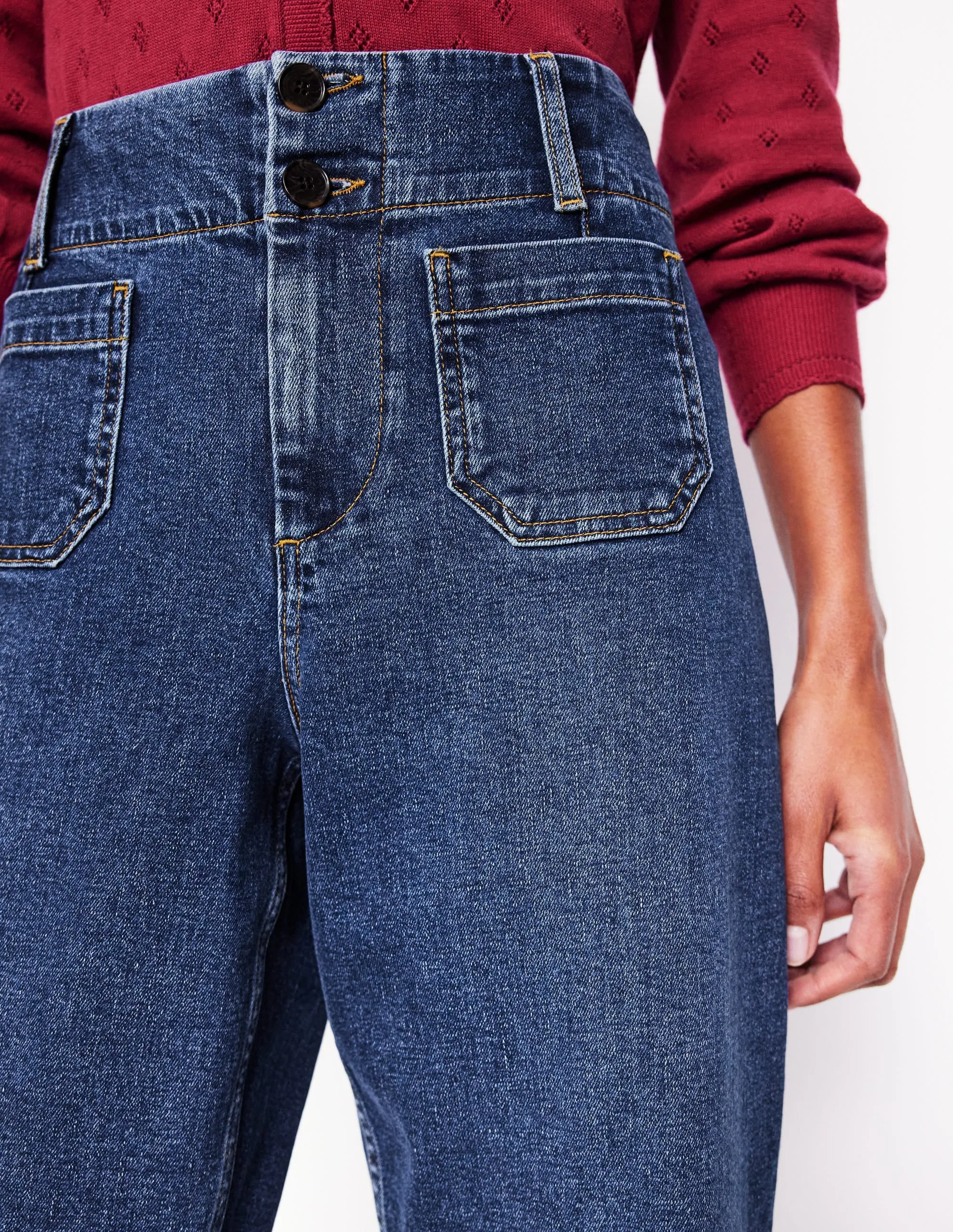Primrose Patch Pocket Jeans-Mid Vintage relaxed fit
