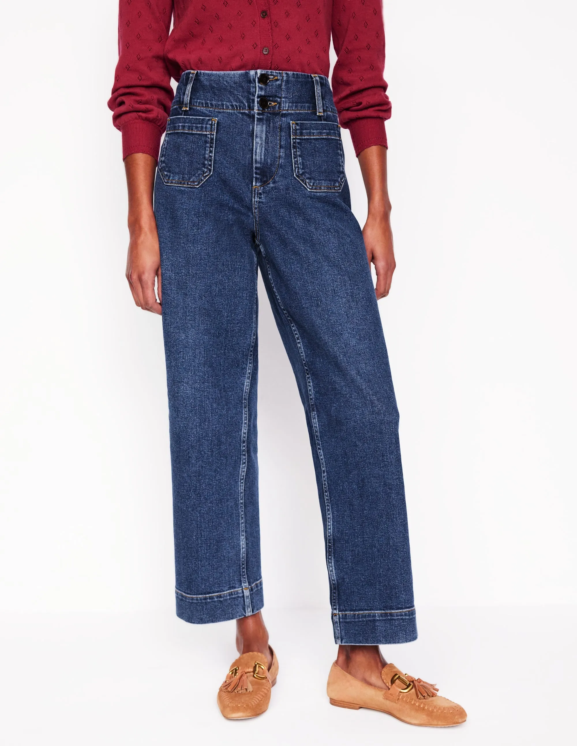 Primrose Patch Pocket Jeans-Mid Vintage multi use
