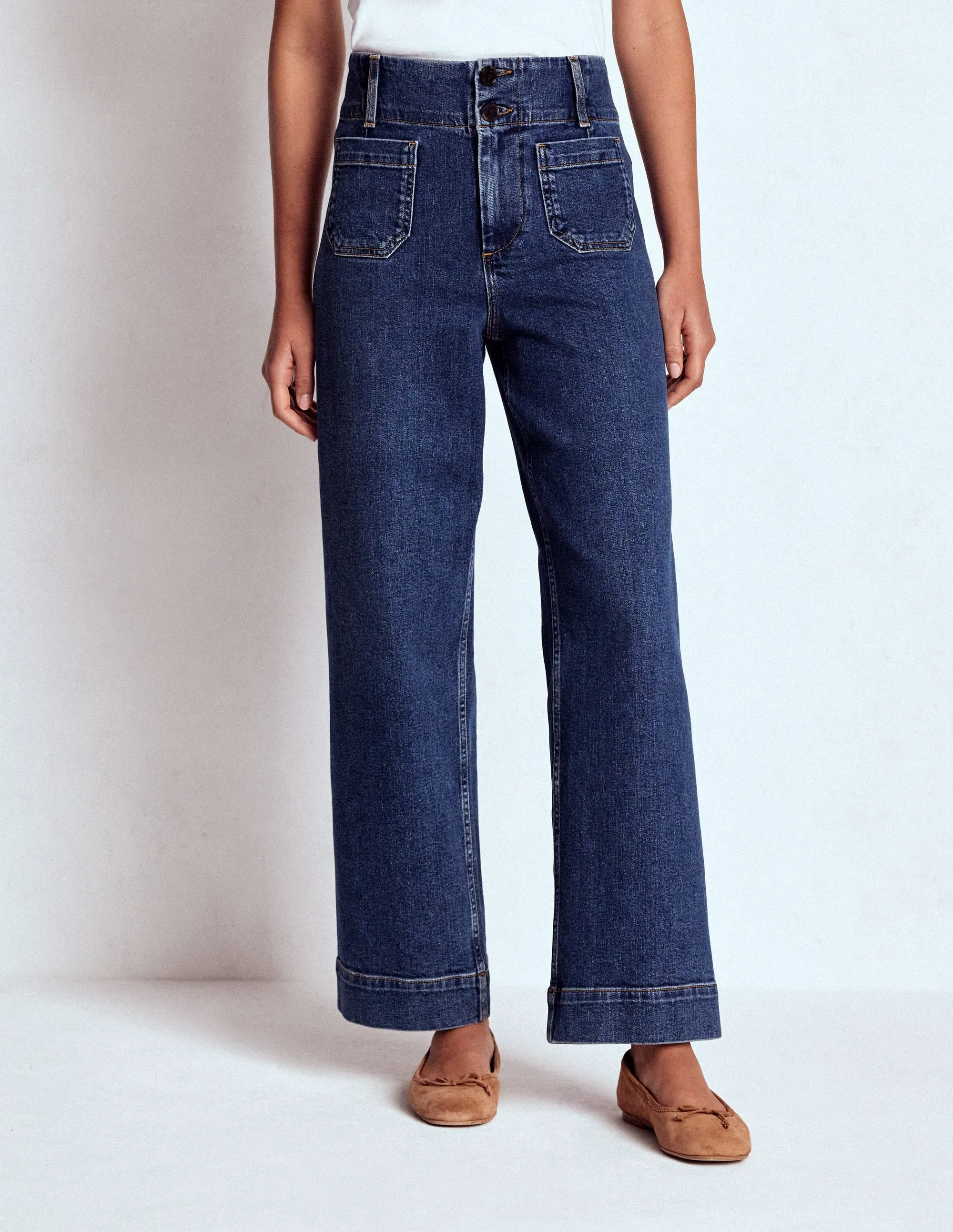 Primrose Patch Pocket Jeans-Mid Vintage trend culture