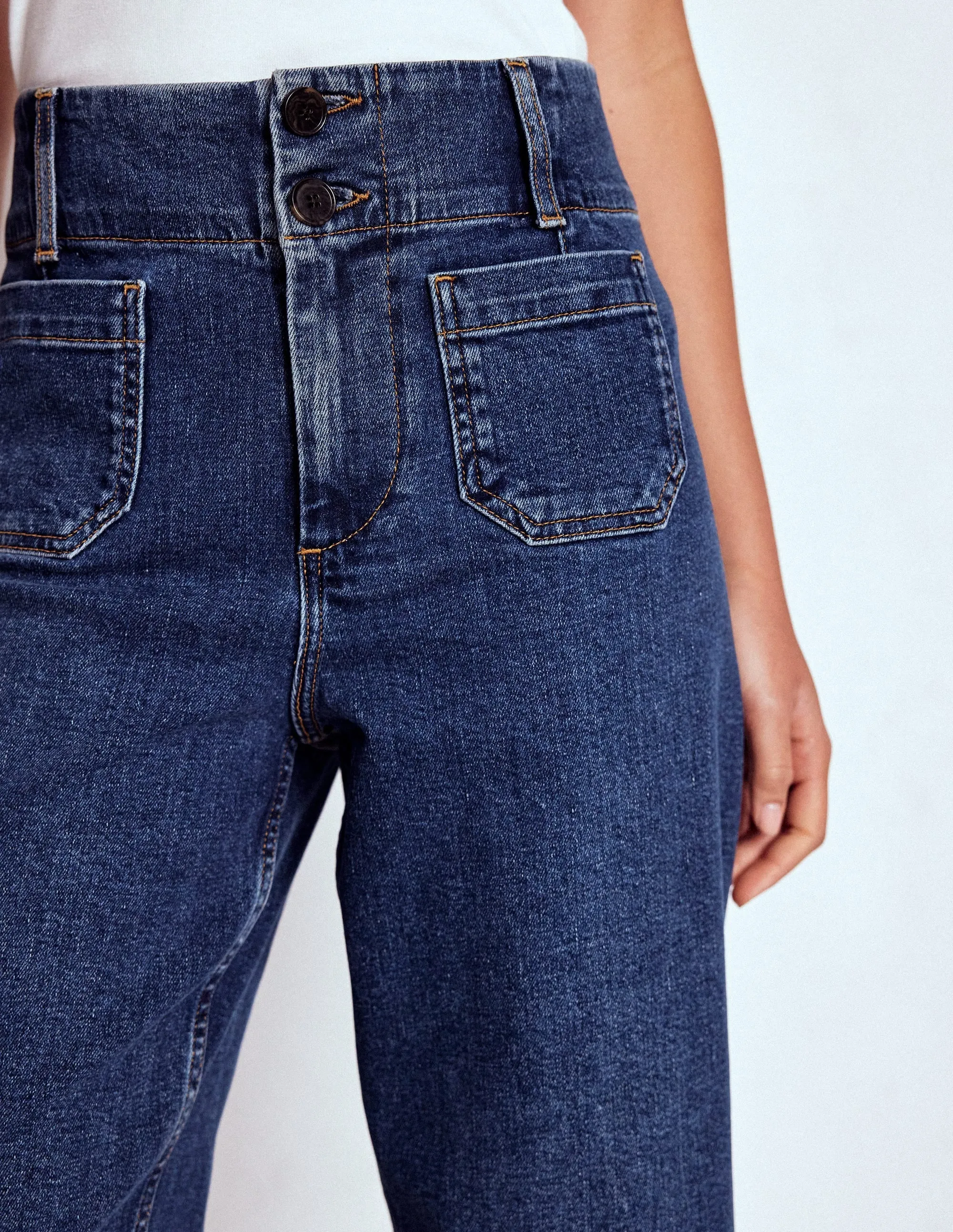 Primrose Patch Pocket Jeans-Mid Vintage multi function
