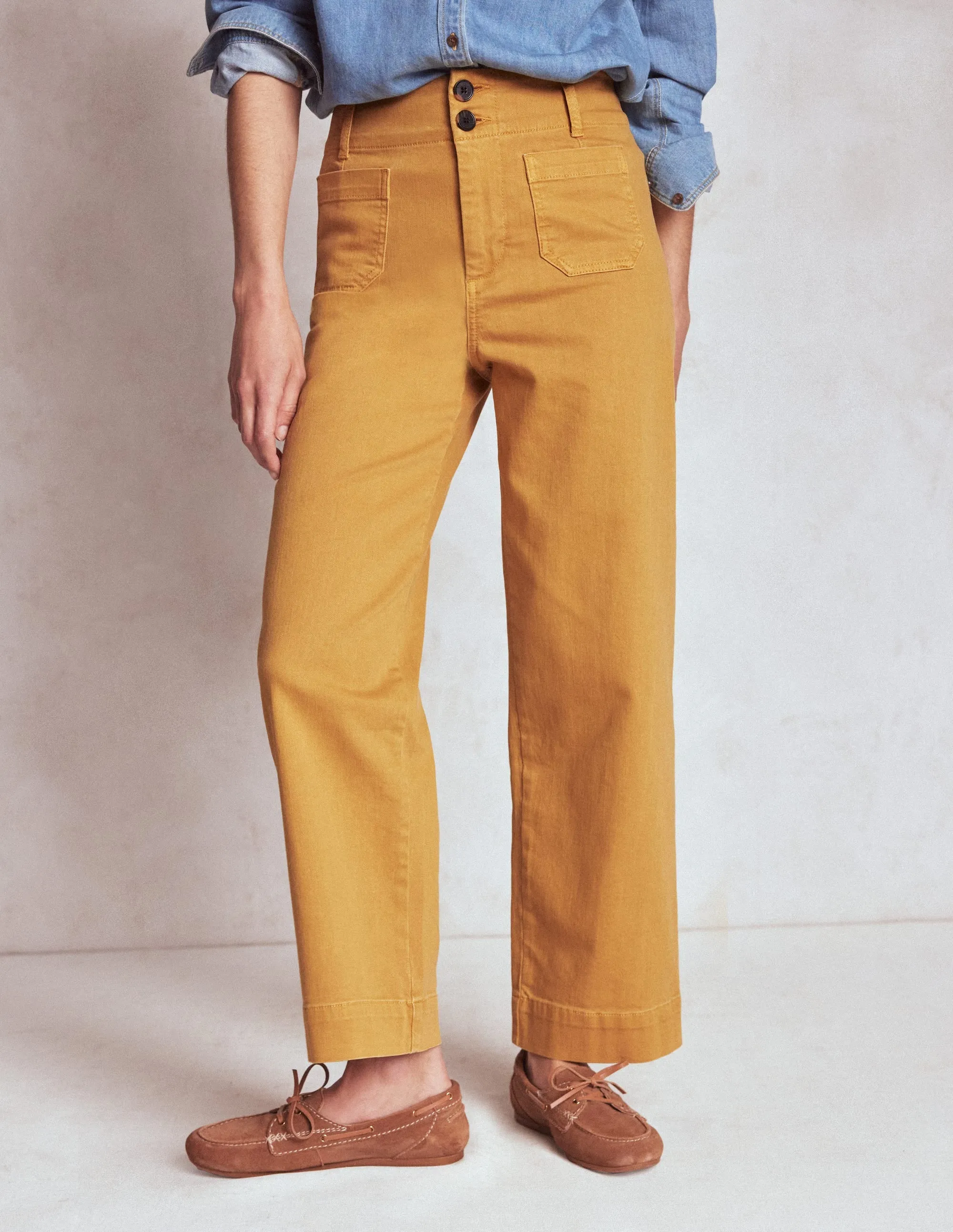 Primrose Patch Pocket Trousers-Golden Rye cultural heritage