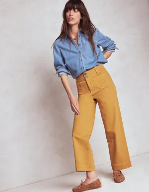 Primrose Patch Pocket Trousers-Golden Rye trend setter