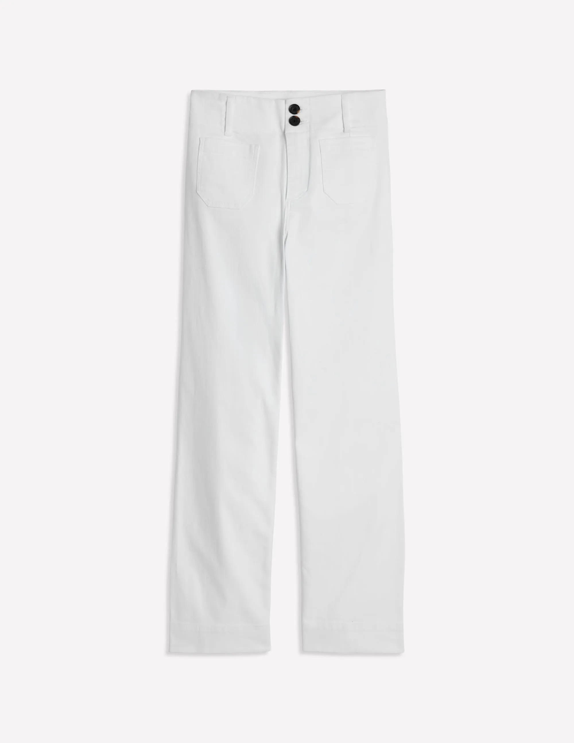 Primrose Patch Pocket Trousers-White antibacterial fabric