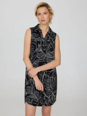 Printed Popover Dress With Pockets rural soul