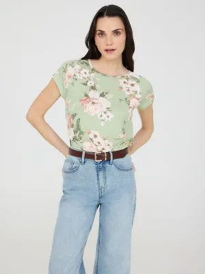 Printed Raglan Sleeve T-Shirt Essential Edit