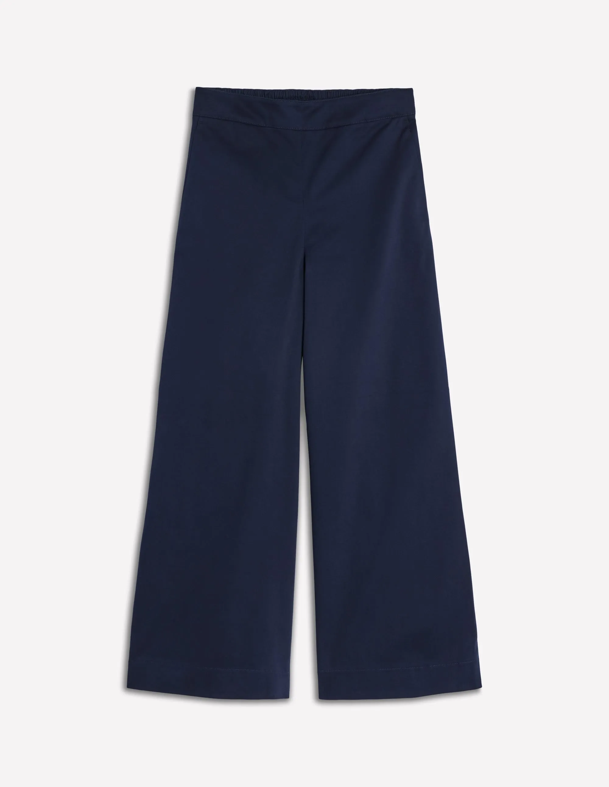 Pull-on Cropped Trousers-Navy casual Fridays