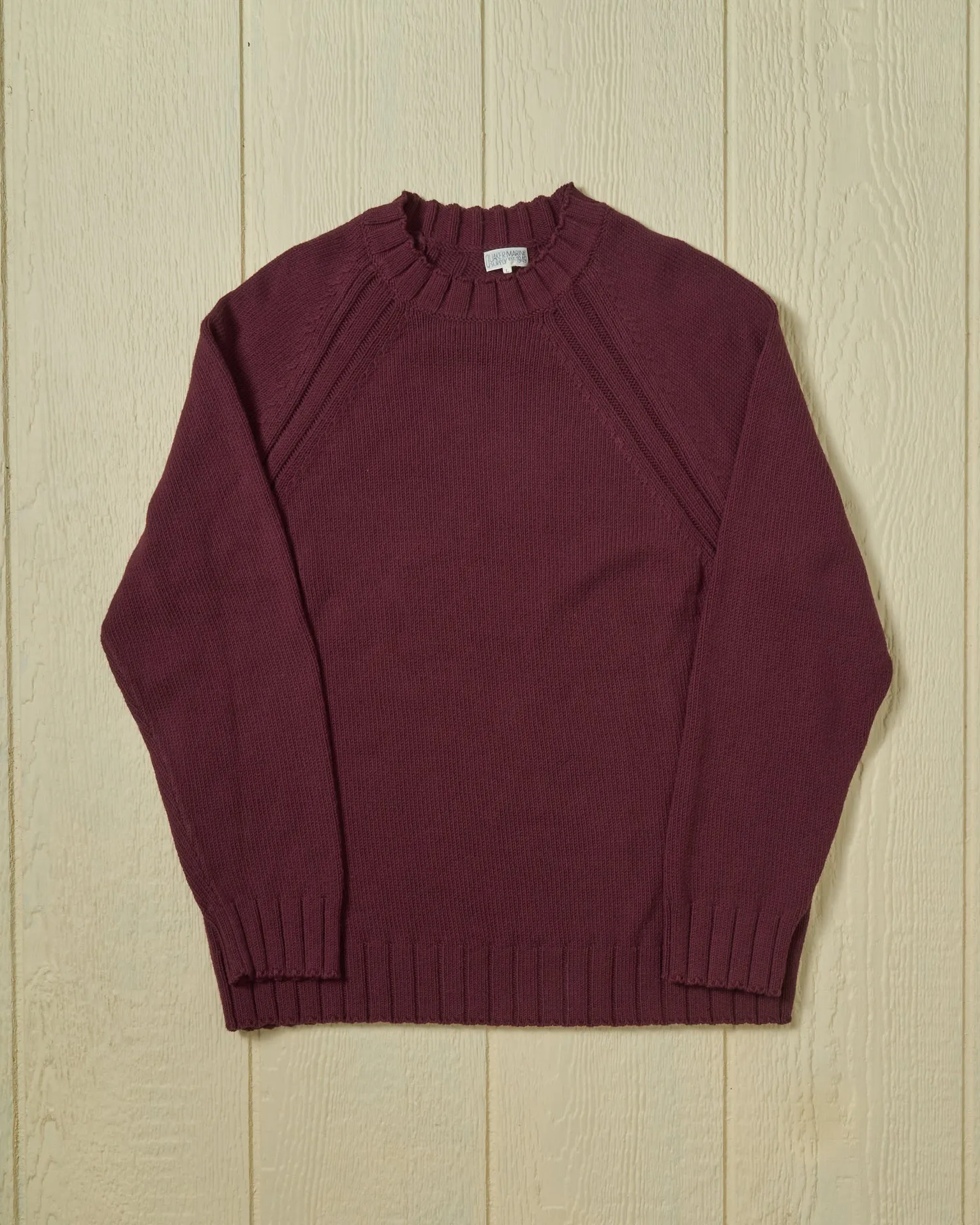Quaker Crewneck Sweater in Merlot weather change