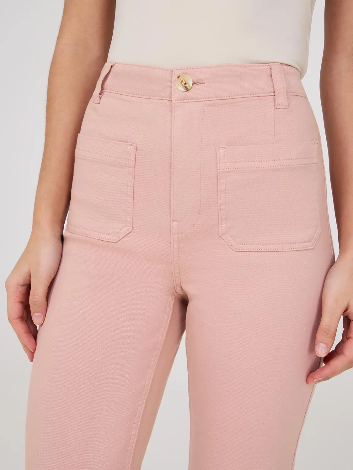 Raw Edge Cropped Straight-Leg Jeans emotional value