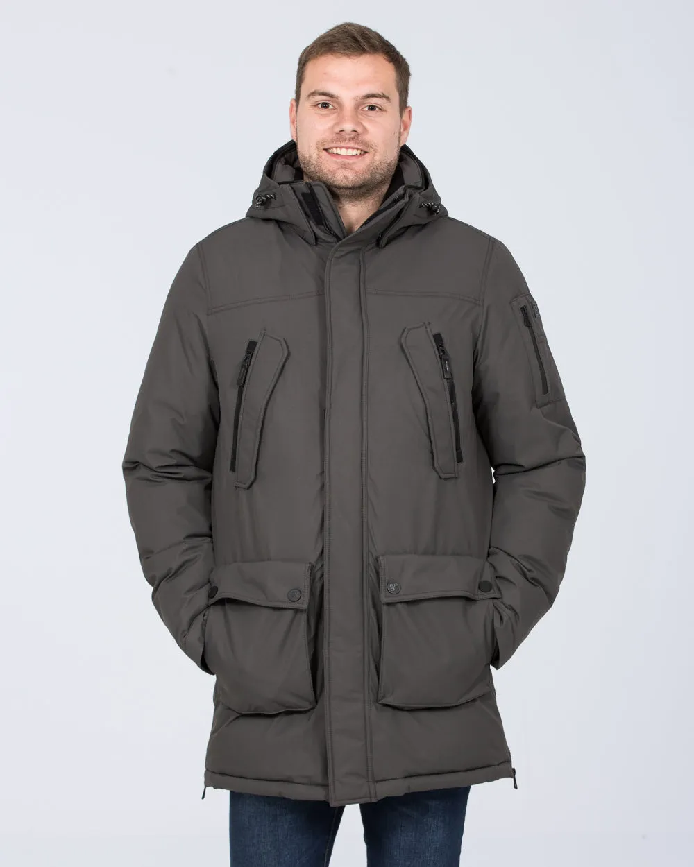 Redpoint Eddy Tall Parka Jacket (grey) metro cold look