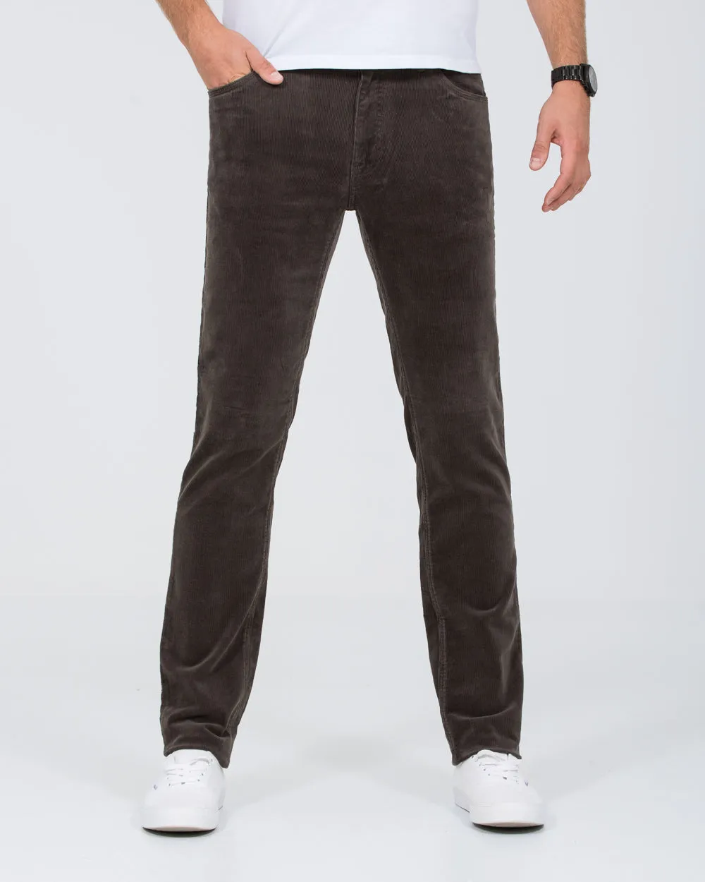 Redpoint Milton Slim Fit Tall Cord Jeans (grey) trend culture