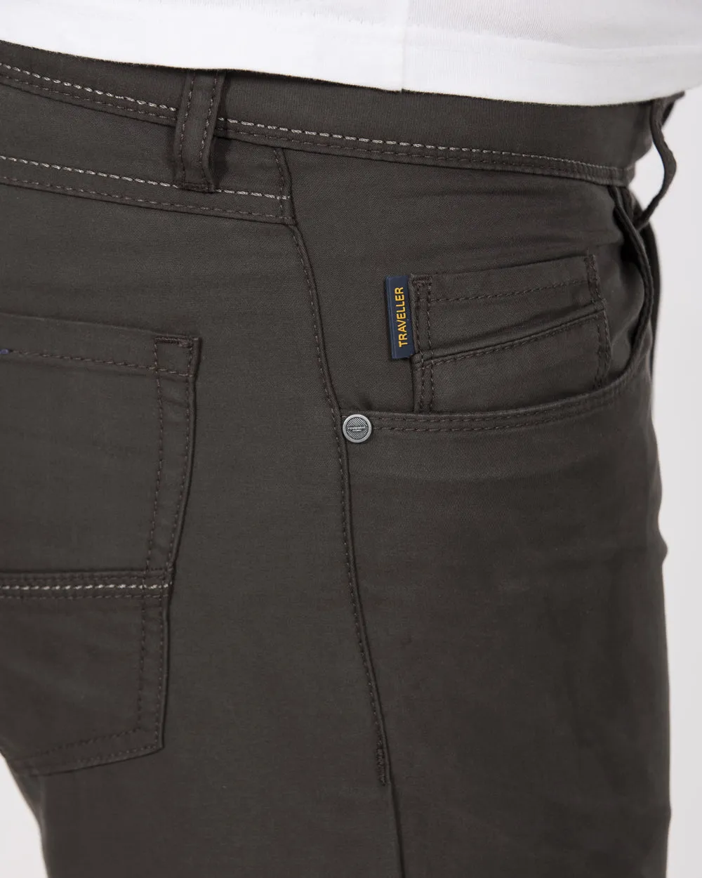 Redpoint Milton Traveller Slim Fit Tall Chinos (olive) easy care