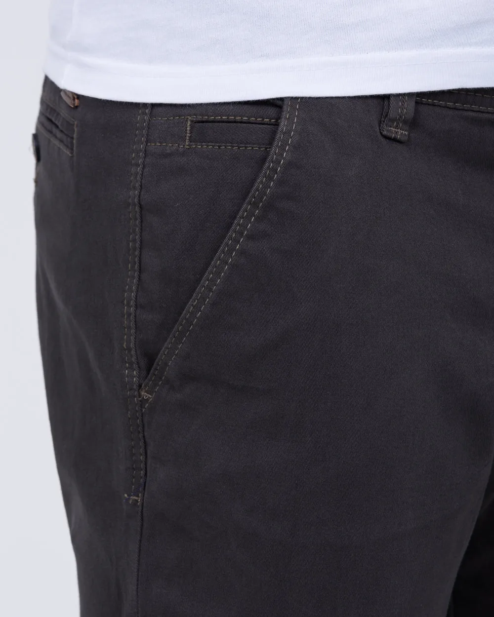 Redpoint Odessa Slim Fit Tall Chinos (dark olive) smooth finish