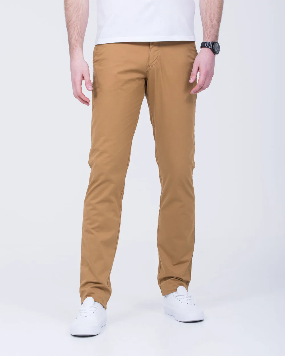 Redpoint Odessa Tall Slim Fit Chinos (camel) minimal wrinkles