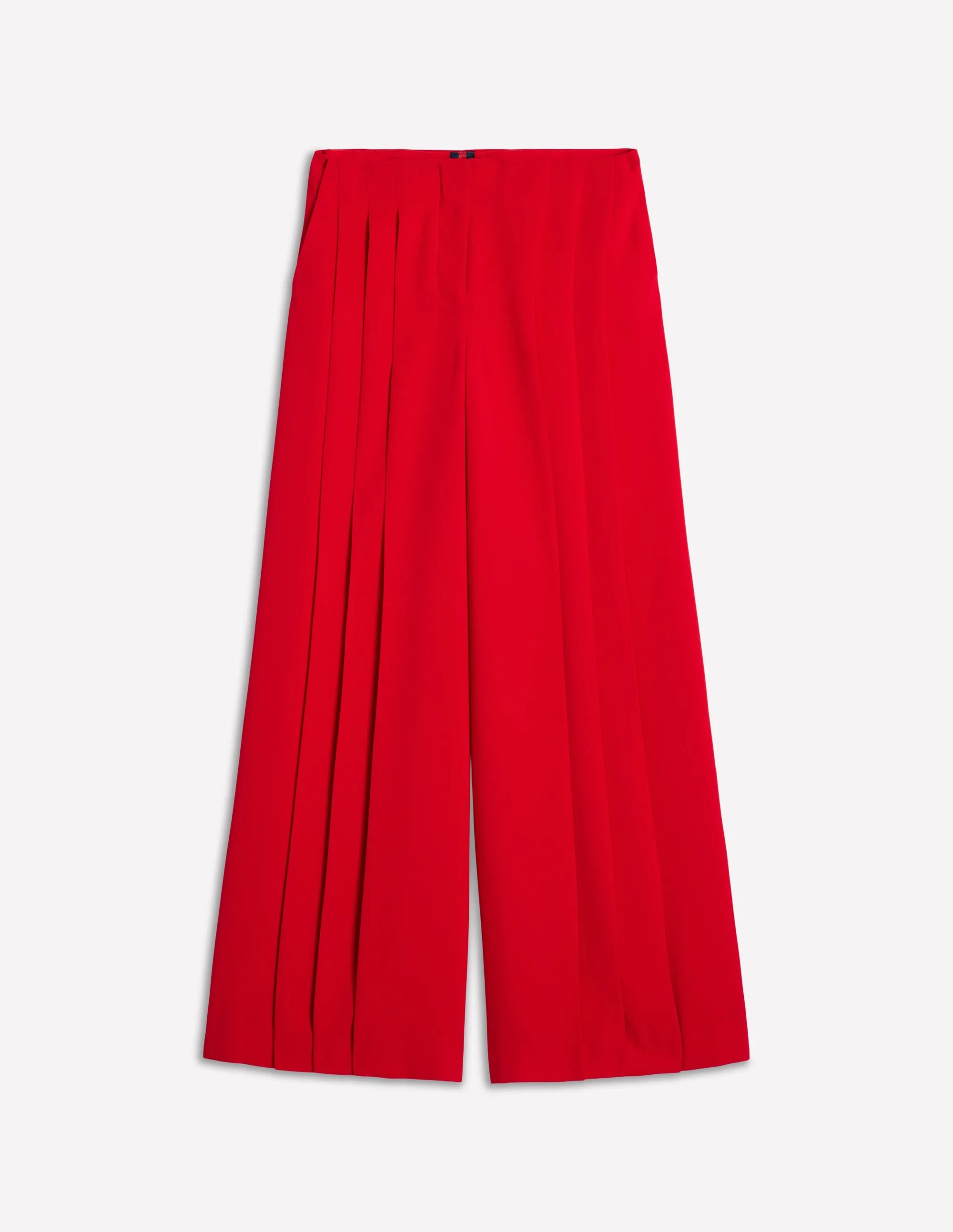 Regent Wide Leg Trousers-Poppy Red modern twist