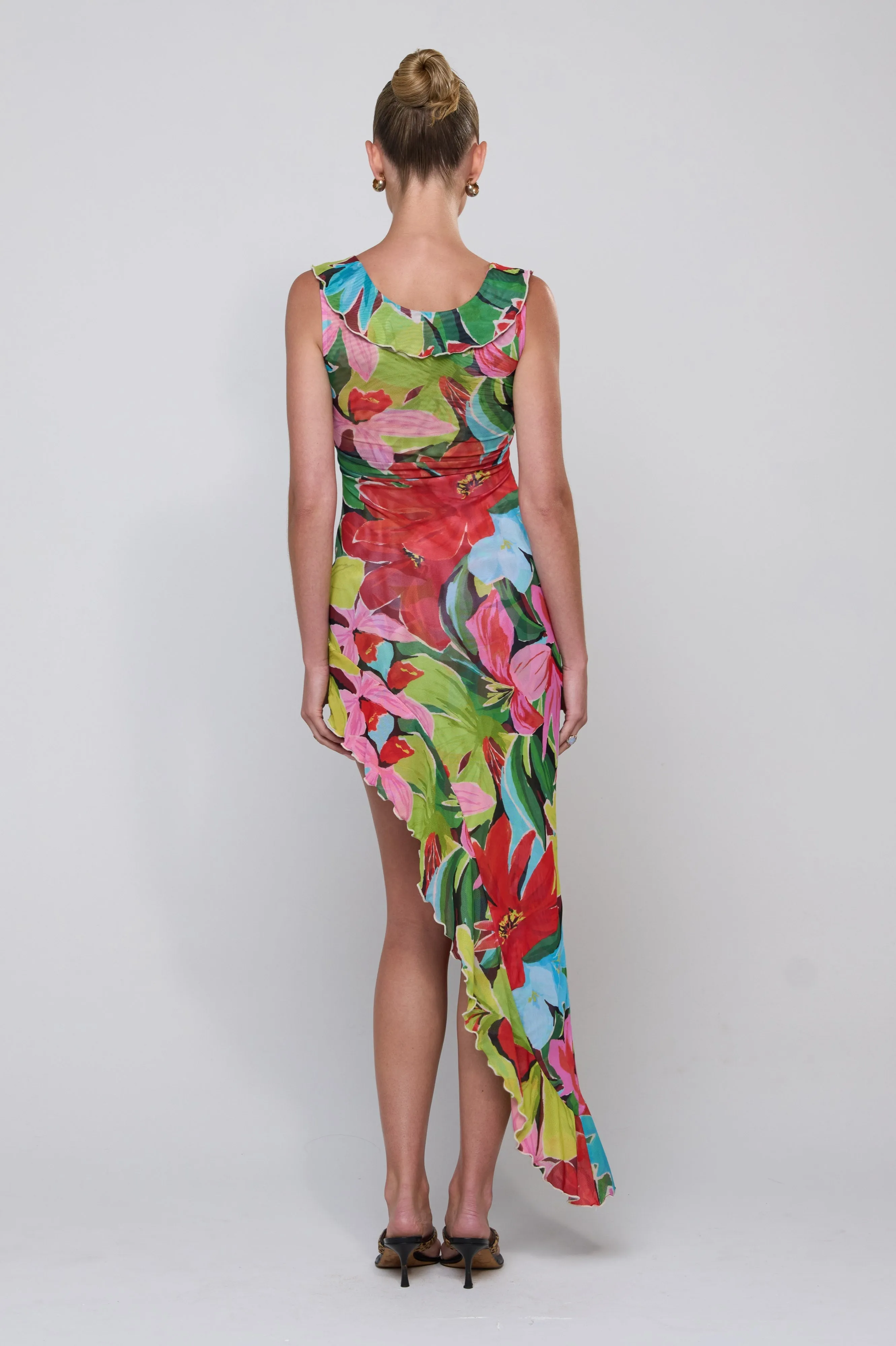 Rhonda Dress in Tropicana texture boost