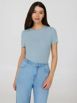Ribbed Crew Neck T-Shirt Dynamic Fit