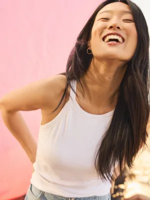 Ribbed Halter Tank Top everyday vibe