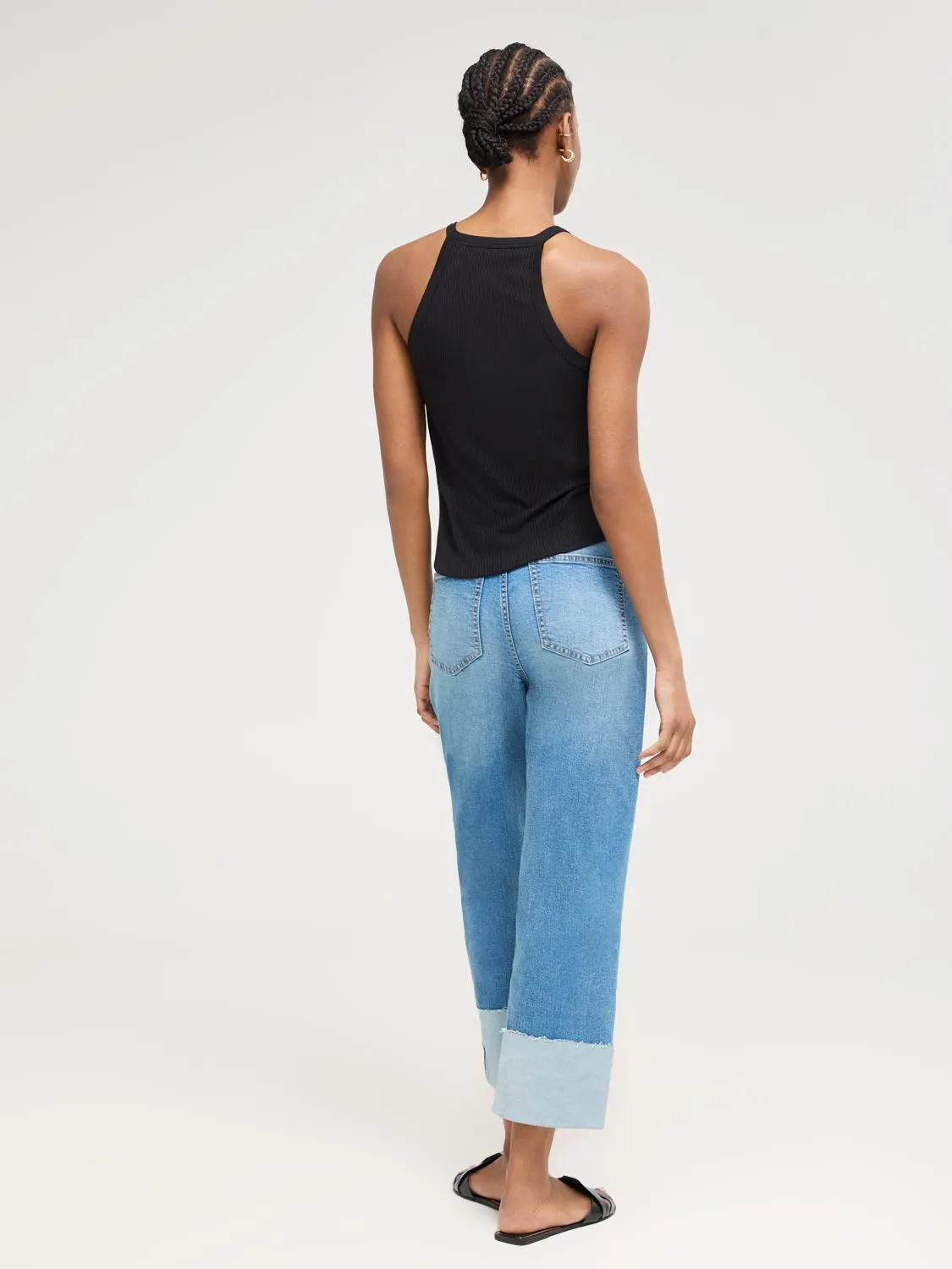 Ribbed Halter Tank Top street trend