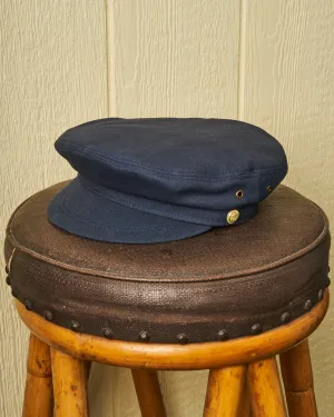 Roll Up Yacht Cap in Navy edgy touch