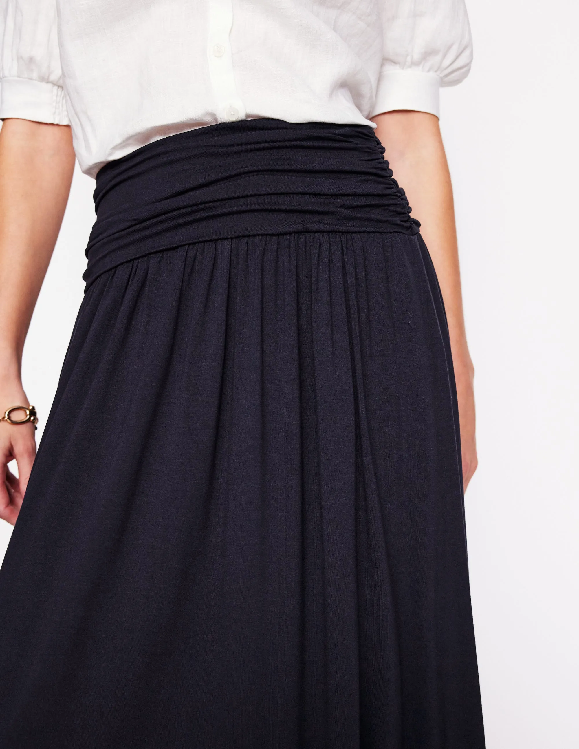 Rosaline Jersey Skirt-Navy full energy