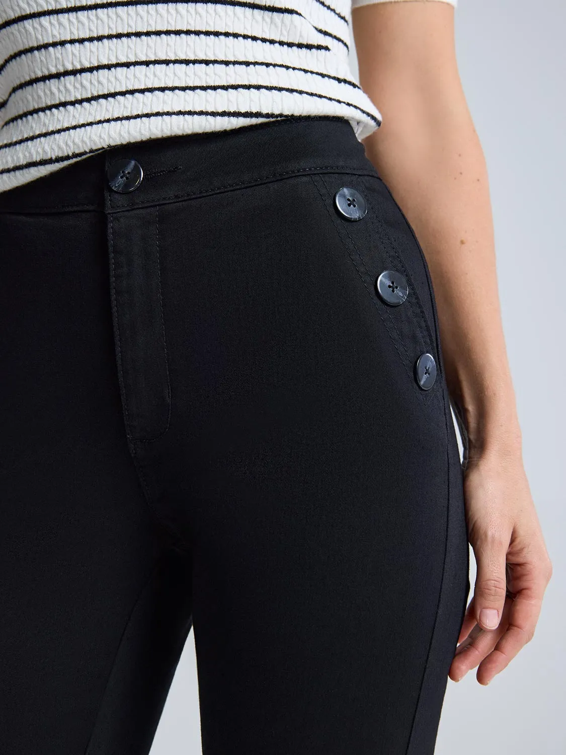 Sailor Mid-Rise Bootcut Jeans unique charm