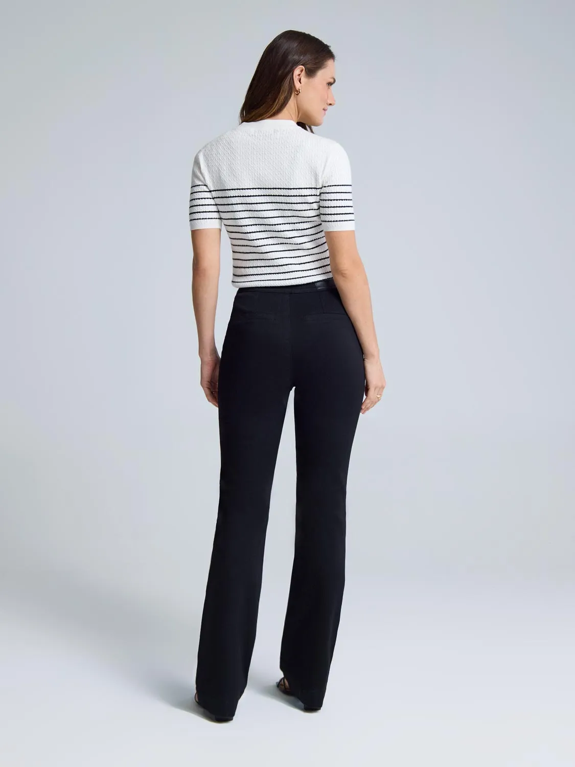 Sailor Mid-Rise Bootcut Jeans clean design